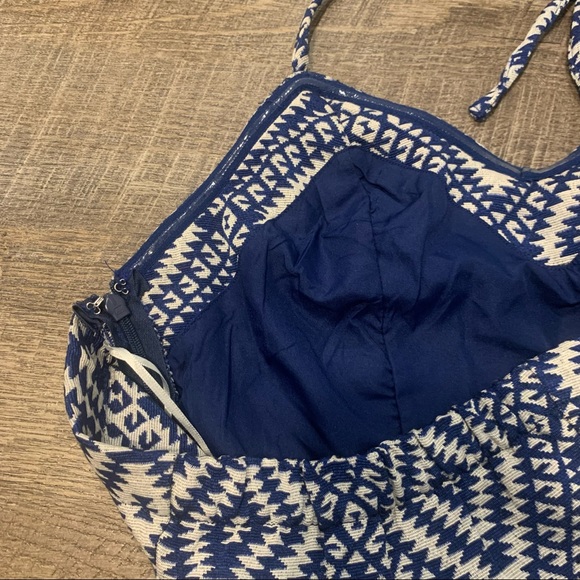 Jack by bb Dakota blue and white romper - Picture 4 of 6